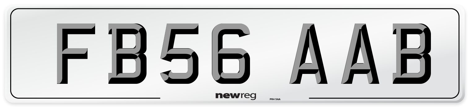 FB56 AAB Number Plate from New Reg